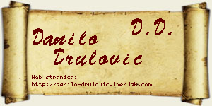 Danilo Drulović vizit kartica